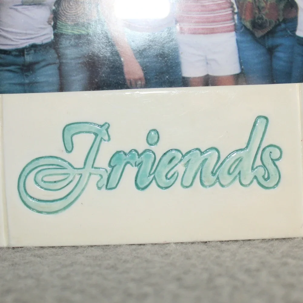 Young's Inc Friends Ceramic Photo Frame 4x6 Cream Floral Butterfly Vintage Style